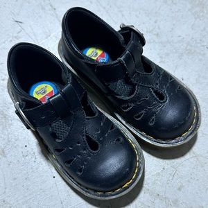 Vintage? Dr Marten Mary Jane Style Black Buckle Toddler Size UK 6/US 7